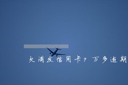 欠浦发信用卡9万多逾期12天
