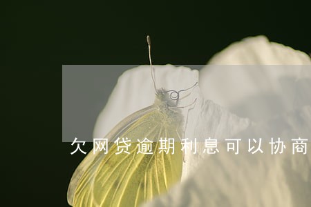 欠网贷逾期利息可以协商吗 欠网贷逾期利息可以协商吗
