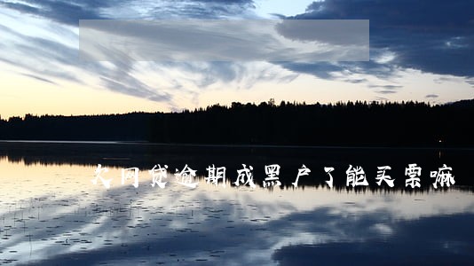 欠网贷逾期成黑户了能买票嘛 欠网贷逾期成黑户了能买票嘛