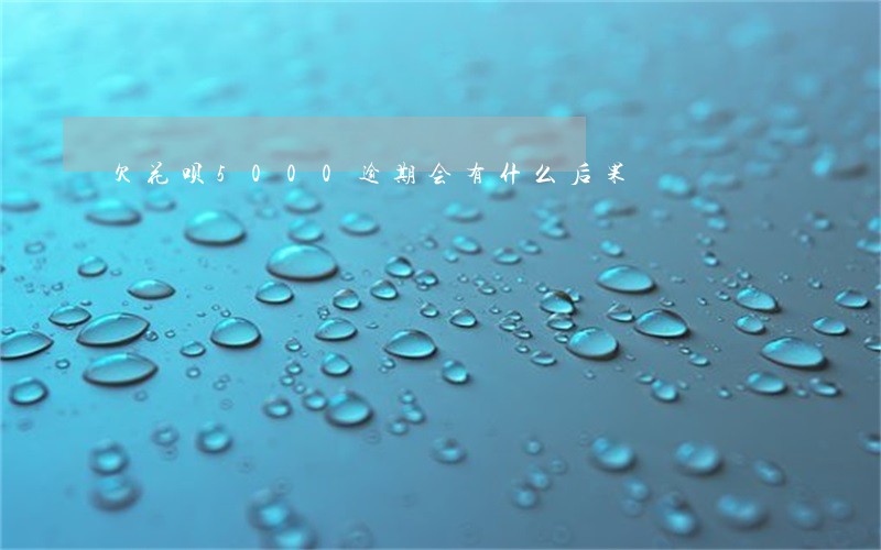 欠花呗5000逾期会有什么后果 欠花呗5000逾期会有什么后果