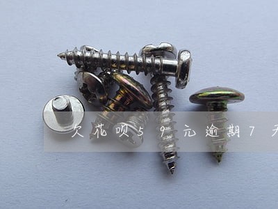 欠花呗59元逾期7天后果