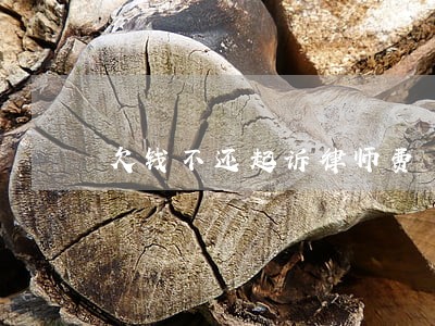 欠钱不还起诉律师费 欠钱不还起诉律师费