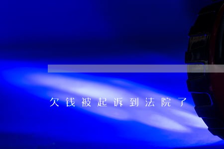 欠钱被起诉到法院了 欠钱被起诉到法院了