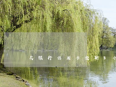 欠银行信用卡逾期3个月