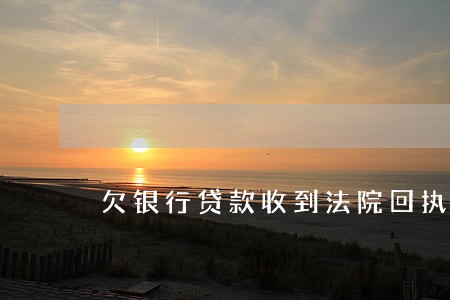 欠银行贷款收到法院回执单 欠银行贷款收到法院回执单