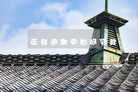 正在逾期中如何贷款 正在逾期中如何贷款