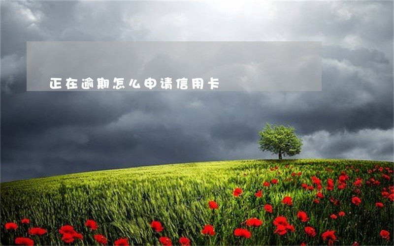 正在逾期怎么申请信用卡 正在逾期怎么申请信用卡