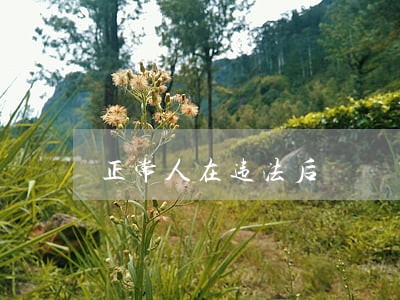 正常人在违法后
