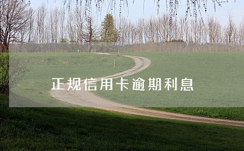 正规信用卡逾期利息 正规信用卡逾期利息