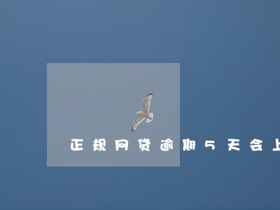 正规网贷逾期5天会上征信吗 正规网贷逾期5天会上征信吗