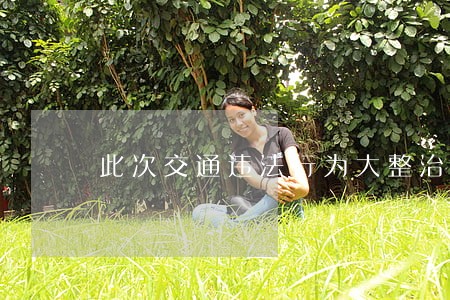 此次交通违法行为大整治行动要求