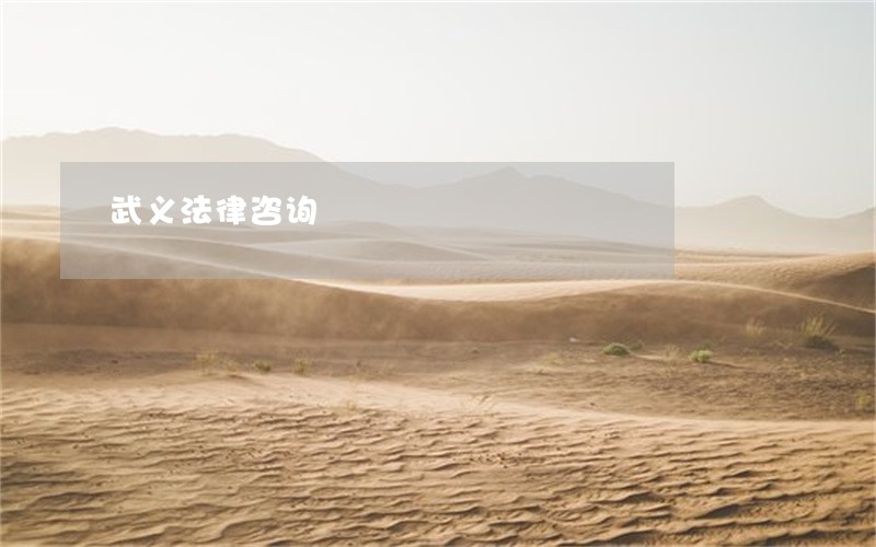 武义法律咨询