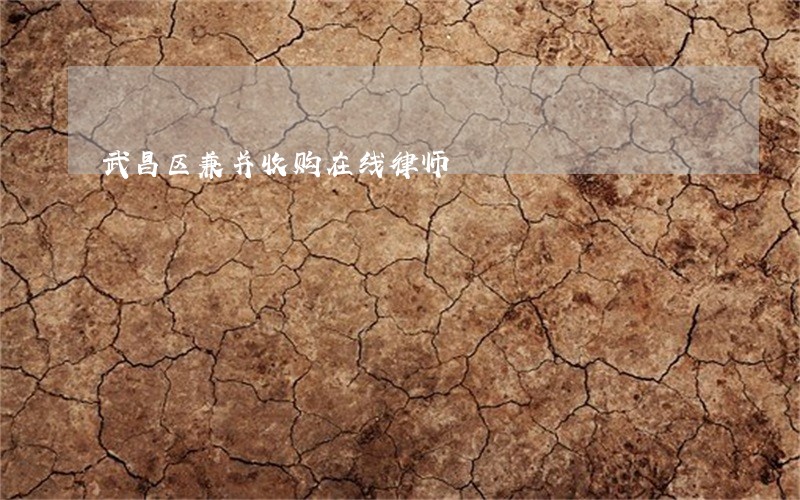 武昌区兼并收购在线律师
