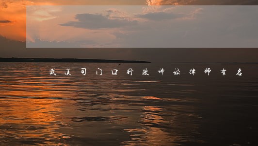 武汉司门口行政诉讼律师有名 武汉司门口行政诉讼律师有名