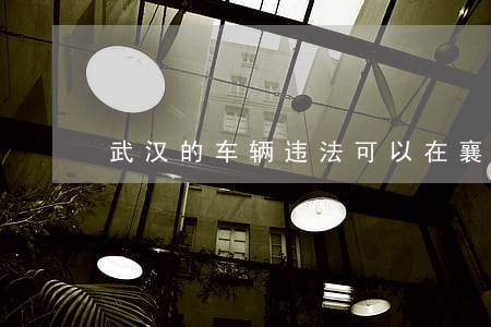 武汉的车辆违法可以在襄阳处理吗 武汉的车辆违法可以在襄阳处理吗