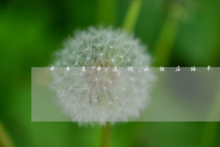 母亲直奔法院让他后悔不已