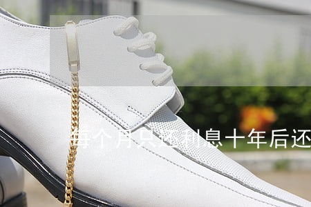 每个月只还利息十年后还本金 每个月只还利息十年后还本金