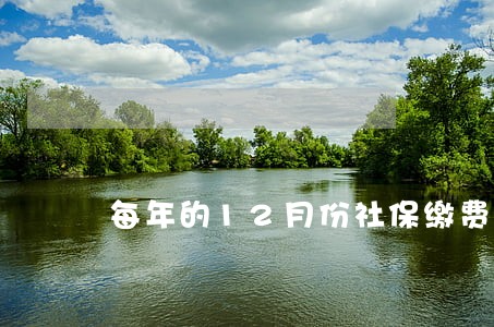 每年的12月份社保缴费算逾期吗 每年的12月份社保缴费算逾期吗