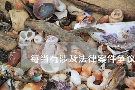 每当有涉及法律案件争议的时候 每当有涉及法律案件争议的时候