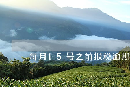 每月15号之前报税逾期 每月15号之前报税逾期