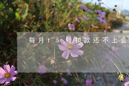 每月15号扣款还不上会逾期吗 每月15号扣款还不上会逾期吗
