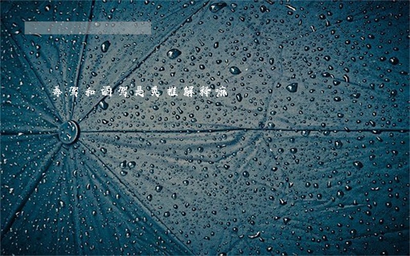 毒驾和酒驾是类推解释嘛 毒驾和酒驾是类推解释嘛