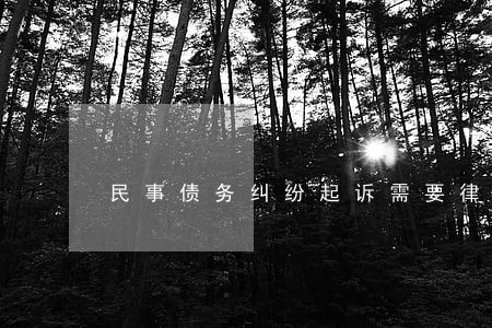 民事债务纠纷起诉需要律师吗 民事债务纠纷起诉需要律师吗