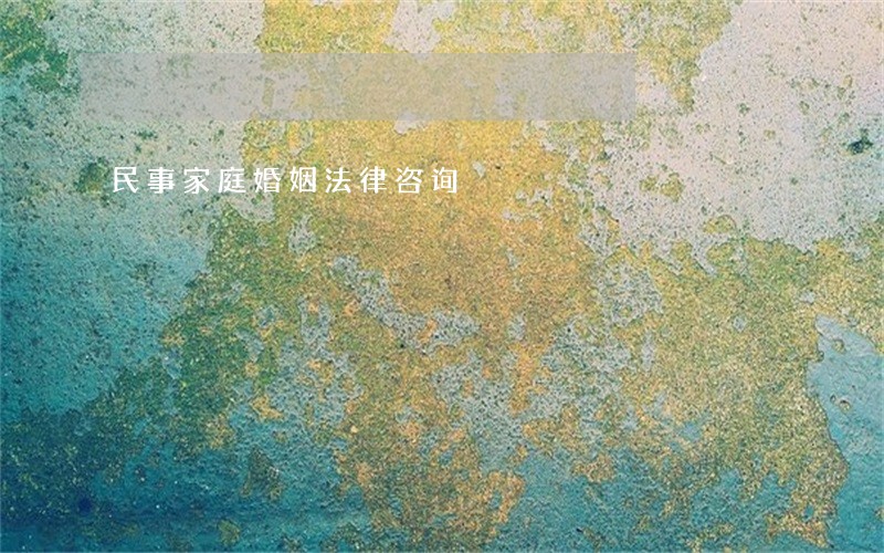 民事家庭婚姻法律咨询 民事家庭婚姻法律咨询