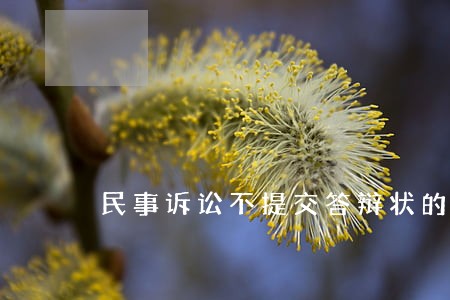 民事诉讼不提交答辩状的后果 民事诉讼不提交答辩状的后果