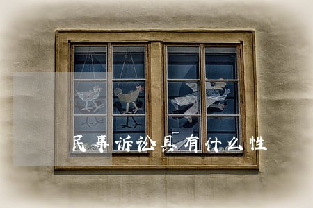 民事诉讼具有什么性 民事诉讼具有什么性