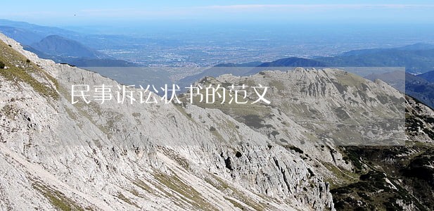 民事诉讼状书的范文 民事诉讼状书的范文