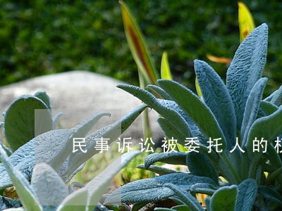 民事诉讼被委托人的权限 民事诉讼被委托人的权限
