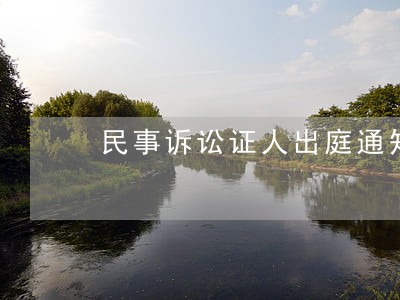 民事诉讼证人出庭通知书