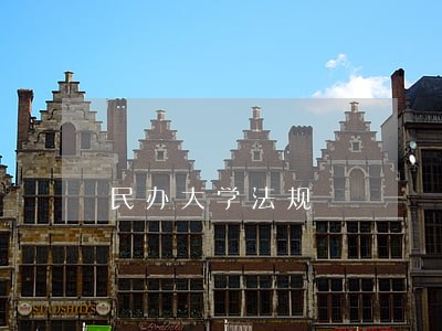 民办大学法规 民办大学法规