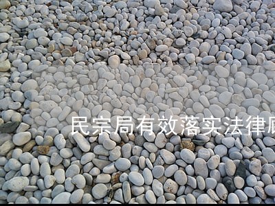 民宗局有效落实法律顾问制度 民宗局有效落实法律顾问制度