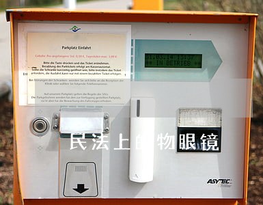 民法上的物眼镜 民法上的物眼镜
