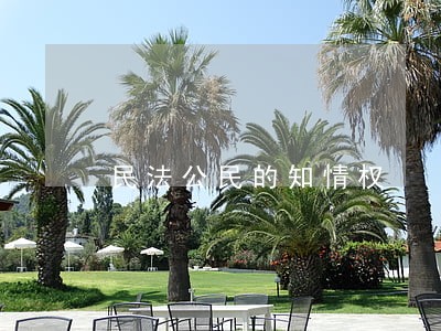 民法公民的知情权 民法公民的知情权