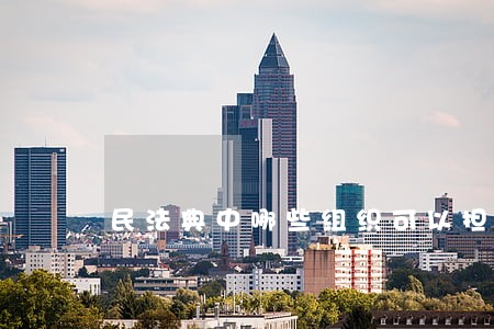 民法典中哪些组织可以担任监护人 民法典中哪些组织可以担任监护人