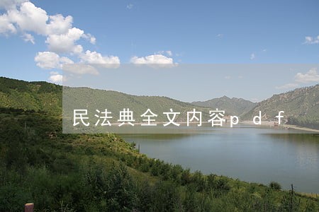 民法典全文内容pdf 民法典全文内容pdf