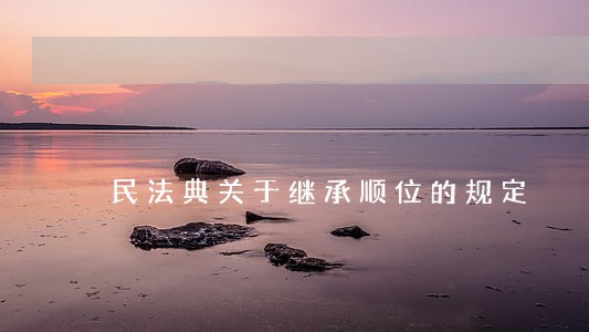 民法典关于继承顺位的规定 民法典关于继承顺位的规定
