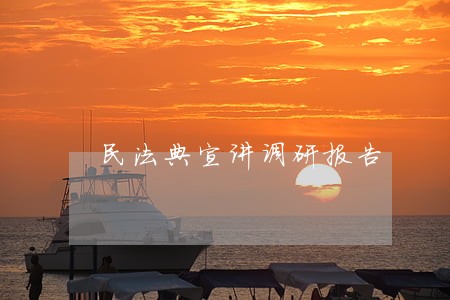 民法典宣讲调研报告 民法典宣讲调研报告