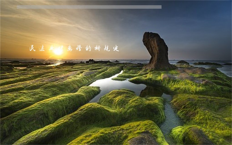 民法典对离婚的新规定 民法典对离婚的新规定