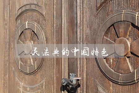 民法典的中国特色 民法典的中国特色