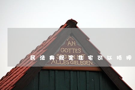 民法典规定住宅可以抵押贷款吗