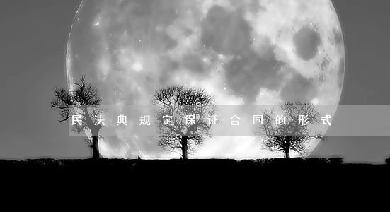 民法典规定保证合同的形式 民法典规定保证合同的形式