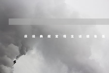 民法典规定债主说借条丢失怎么办
