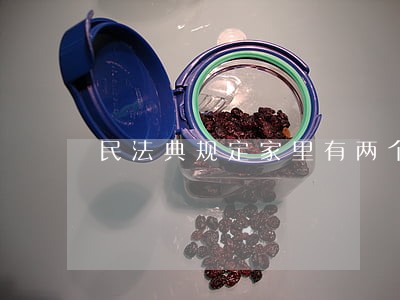 民法典规定家里有两个老人 民法典规定家里有两个老人