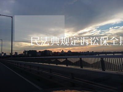 民法典规定诉讼保全担保是多少