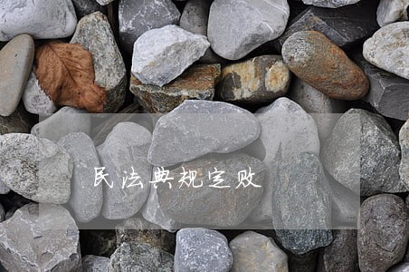 民法典规定败 民法典规定败