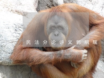 民法分论讲义郭明瑞 民法分论讲义郭明瑞